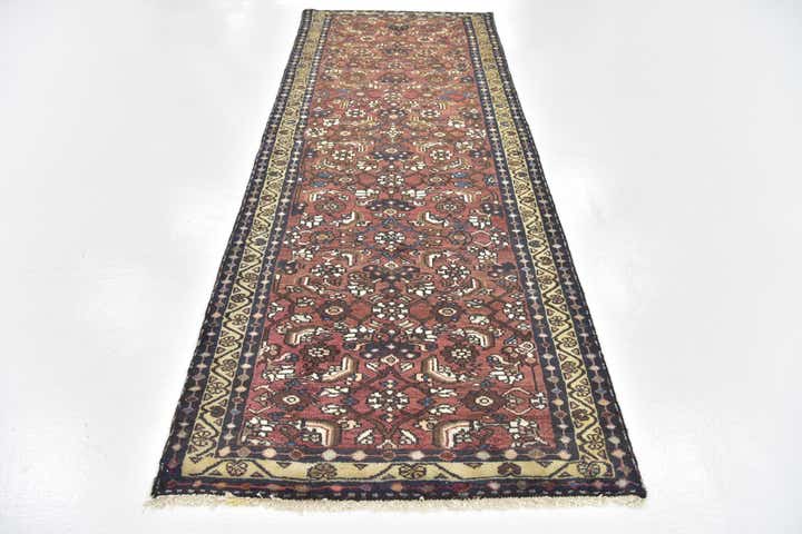 3' 4 x 9' 9 Hand Knotted Shahsavand Persian Wool Runner Rug