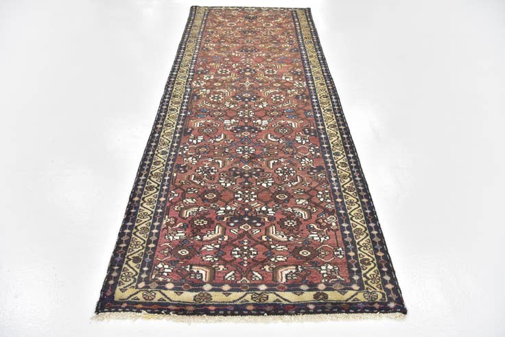 Detail image of 3' 4 x 9' 9 Hand Knotted Shahsavand Persian Wool Runner Rug