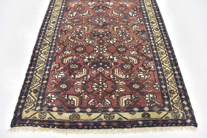 3' 4 x 9' 9 Hand Knotted Shahsavand Persian Wool Runner Rug