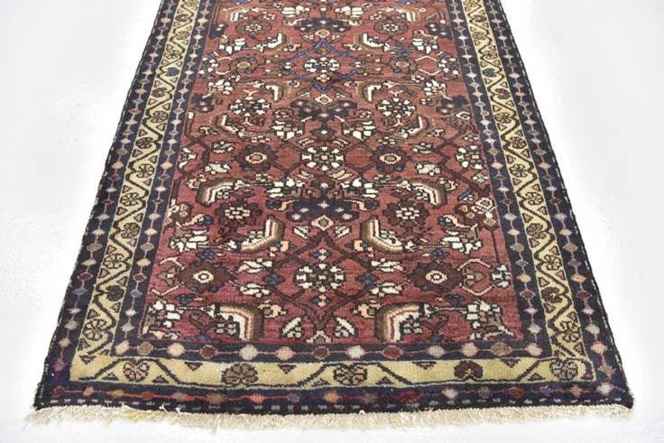Detail image of 3' 4 x 9' 9 Hand Knotted Shahsavand Persian Wool Runner Rug