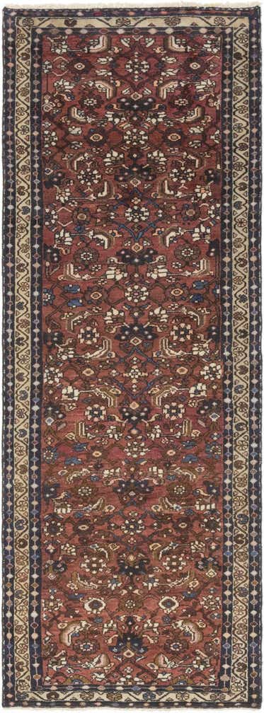 3' 4 x 9' 9 Hand Knotted Shahsavand Persian Wool Runner Rug