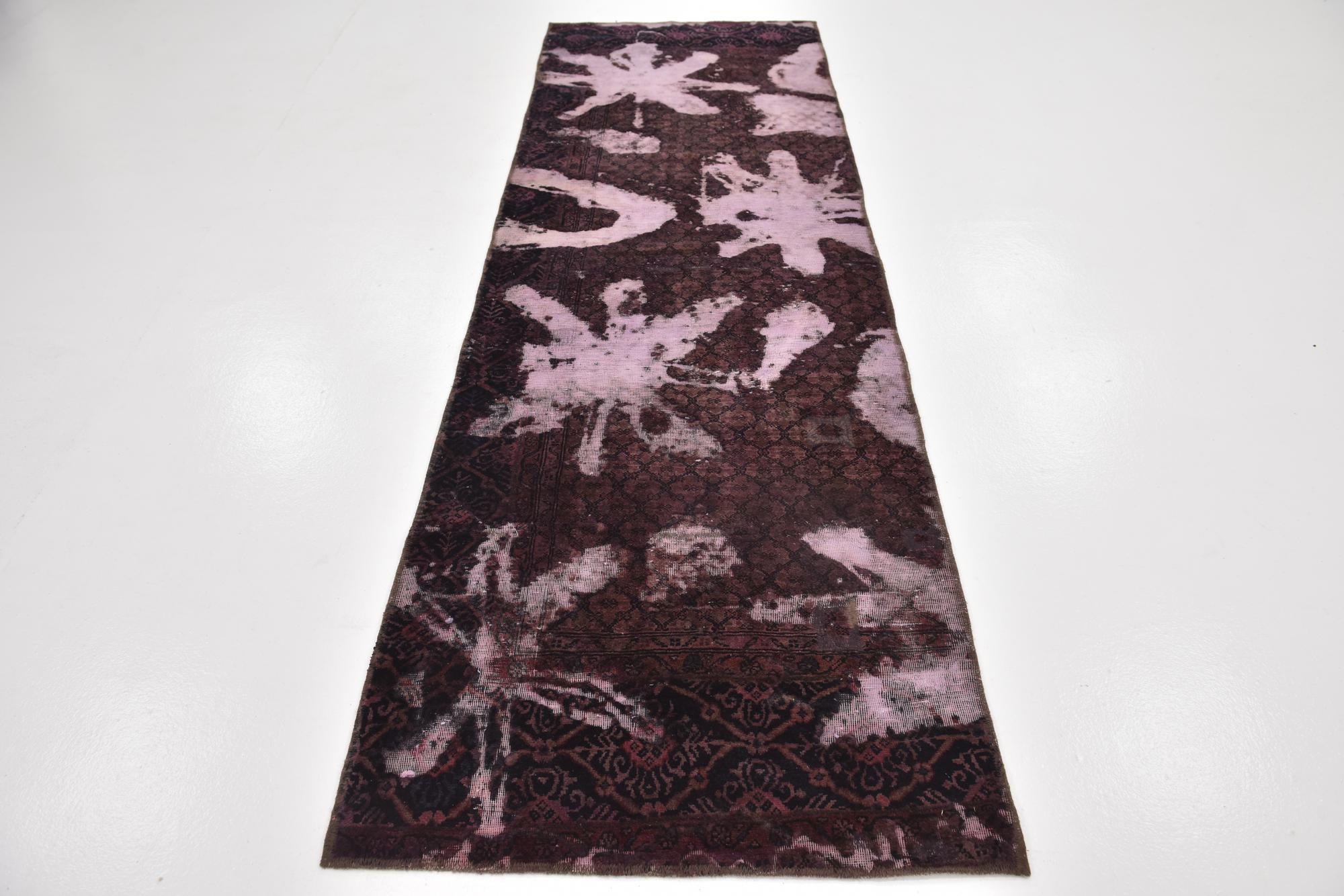 3' x 9' 7 Hand Knotted Ultra Vintage Persian Wool Runner Rug