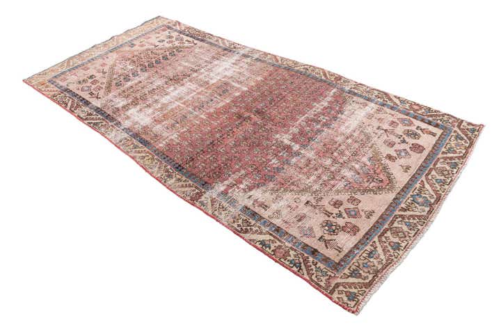 4' x 8' 1 Hand Knotted Ultra Vintage Persian Wool Runner Rug