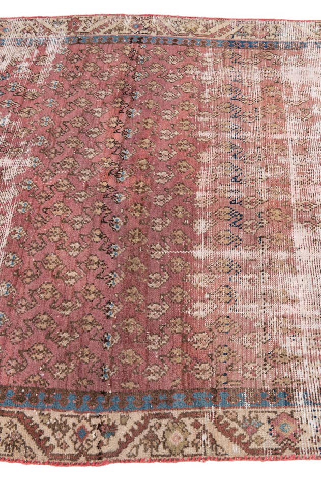 Detail image of 4' x 8' 1 Hand Knotted Ultra Vintage Persian Wool Runner Rug
