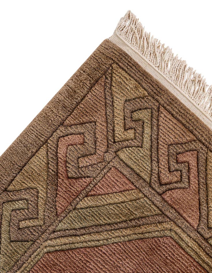 Detail image of 8' 1 x 8' 3  Hand Knotted Nepal Wool Square Rug