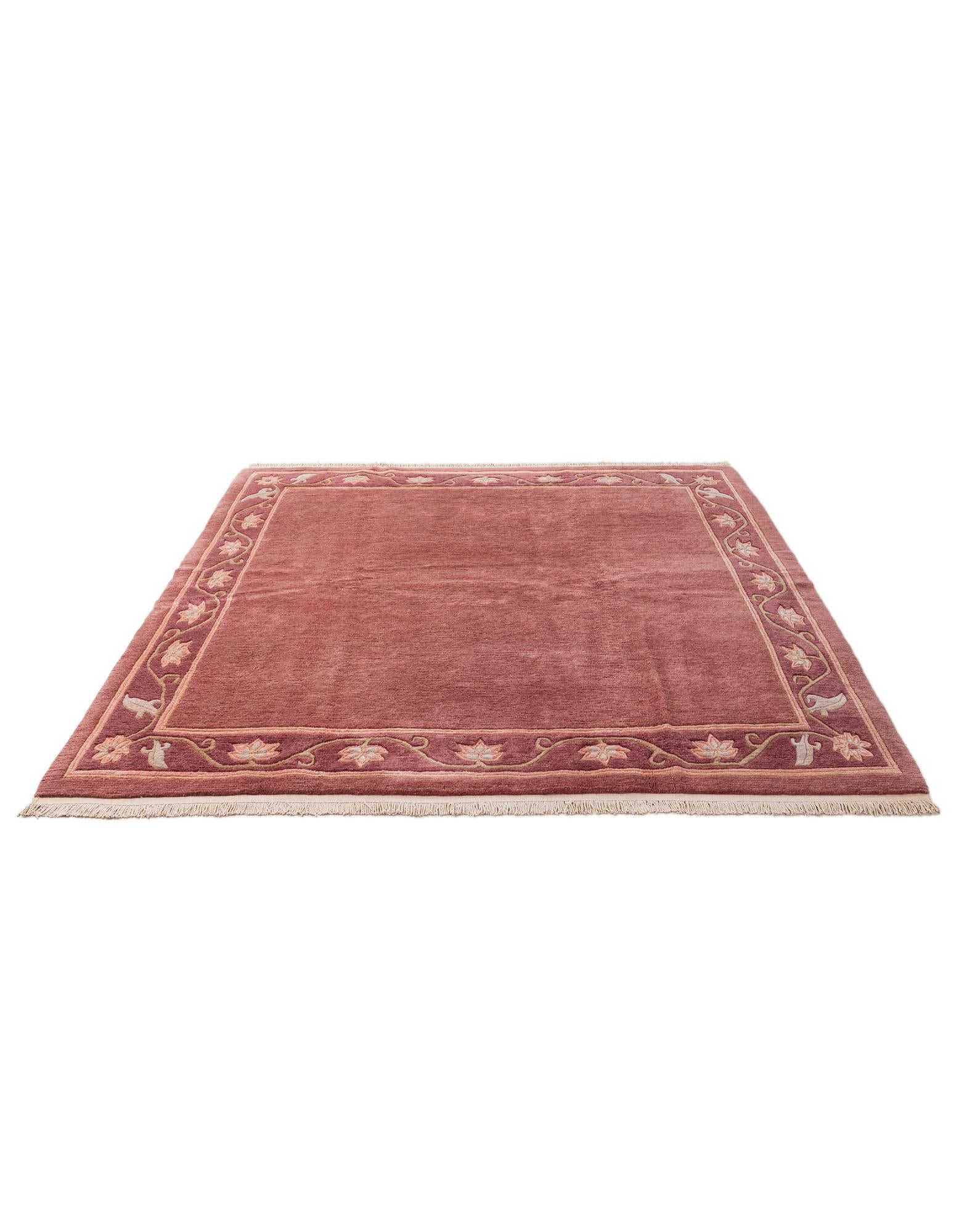6' 8 x 7' 11 Hand Knotted Nepal Wool Square Rug