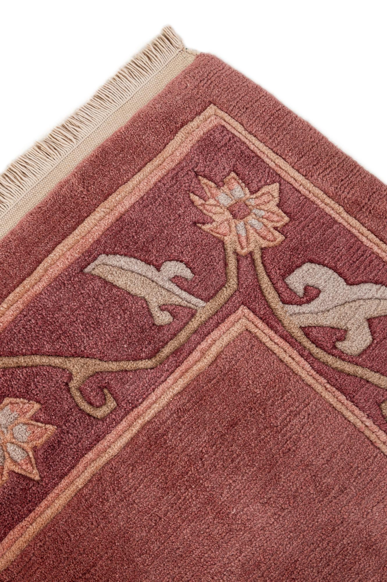 6' 8 x 7' 11 Hand Knotted Nepal Wool Square Rug
