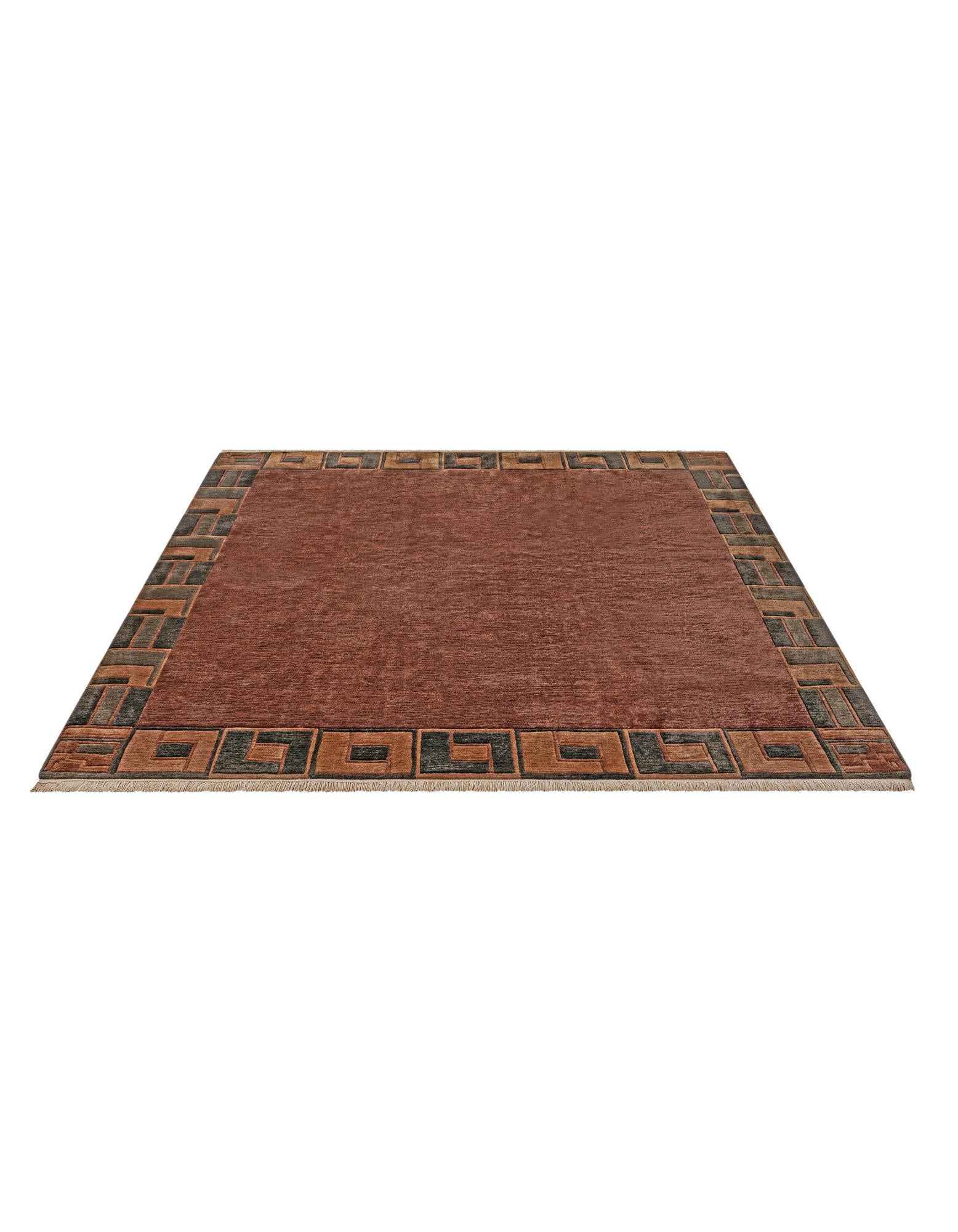 8' 2 x 8' 2 Hand Knotted Tibet Wool Square Rug