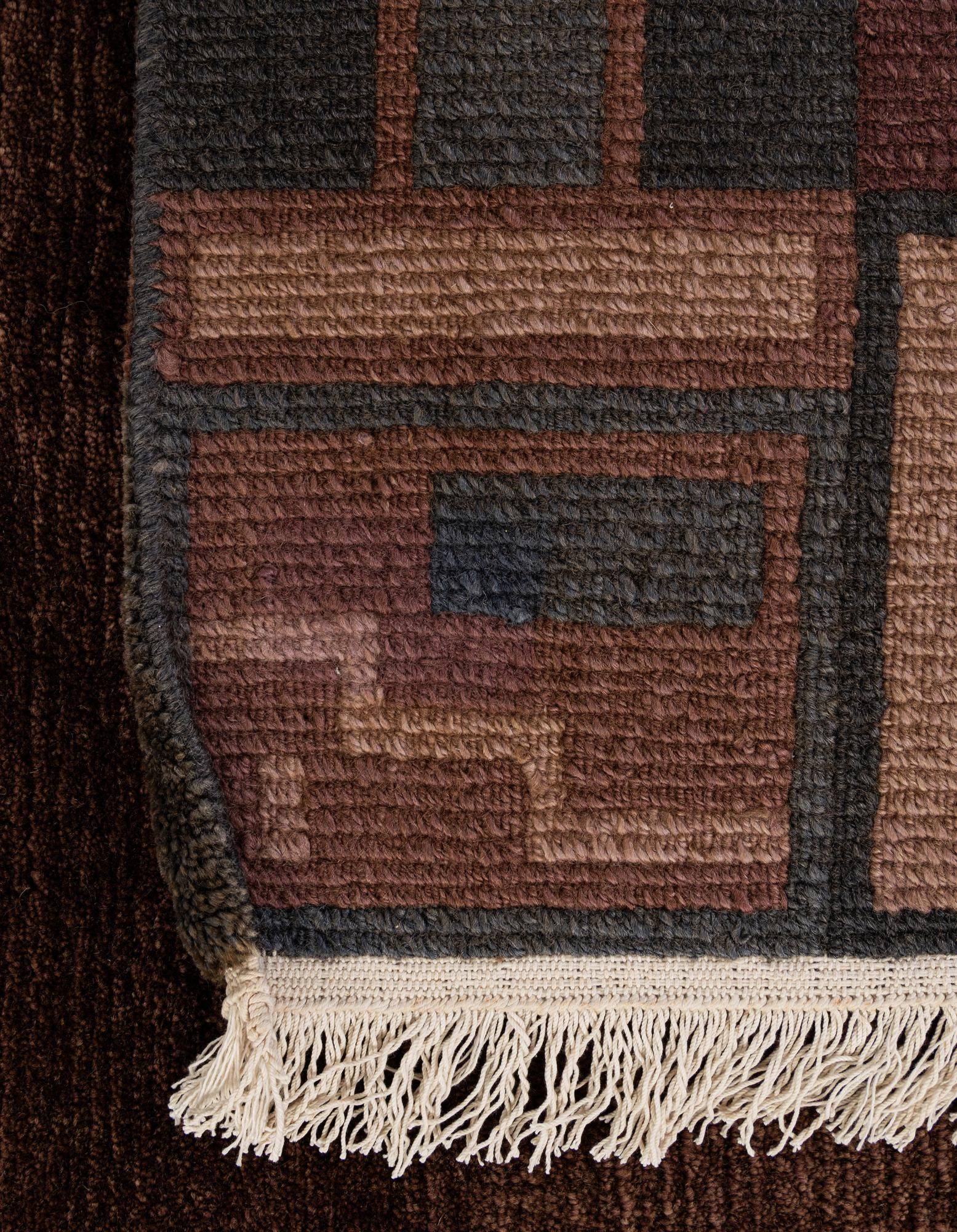 8' 2 x 8' 2 Hand Knotted Tibet Wool Square Rug