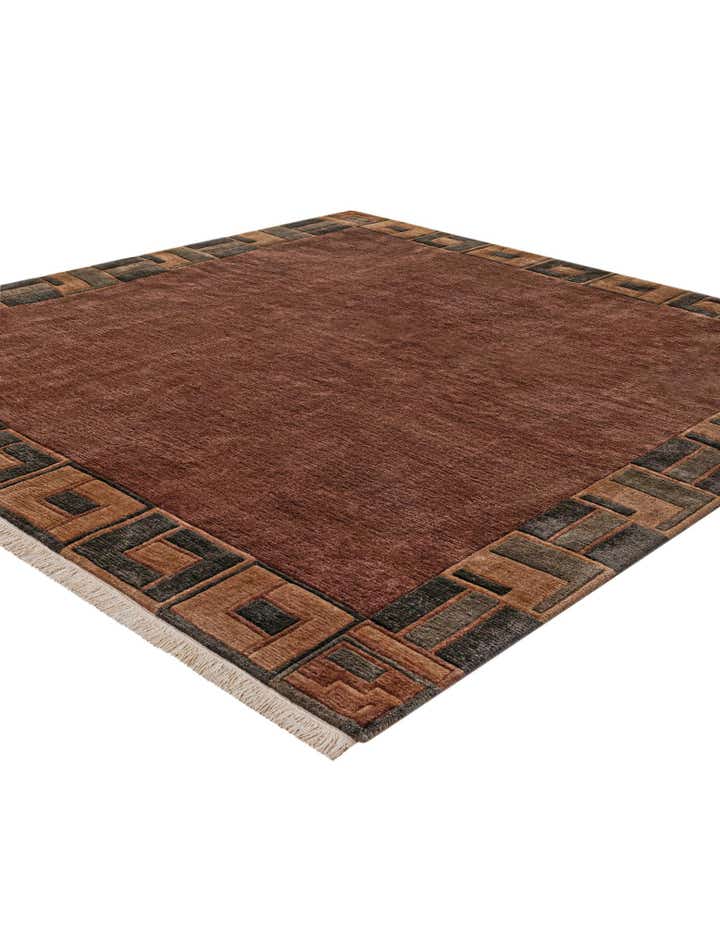 8' 2 x 8' 2 Hand Knotted Tibet Wool Square Rug