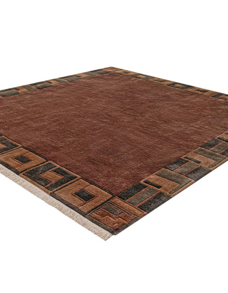 Detail image of 8' 2 x 8' 2 Hand Knotted Tibet Wool Square Rug