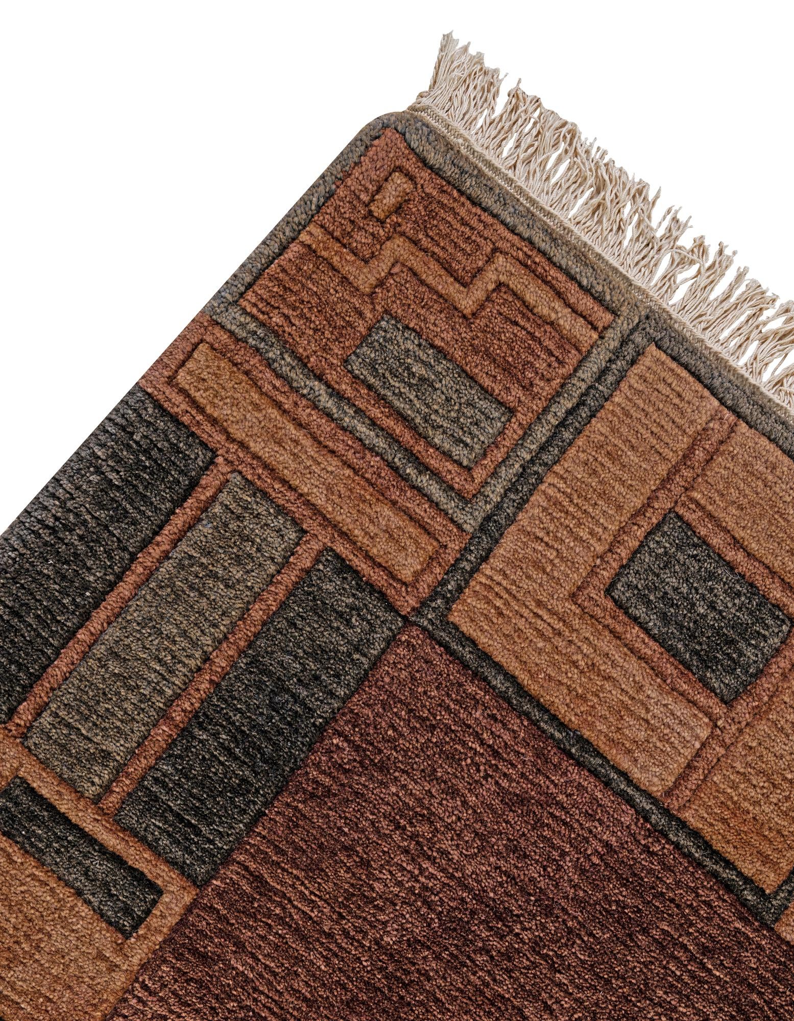 8' 2 x 8' 2 Hand Knotted Tibet Wool Square Rug