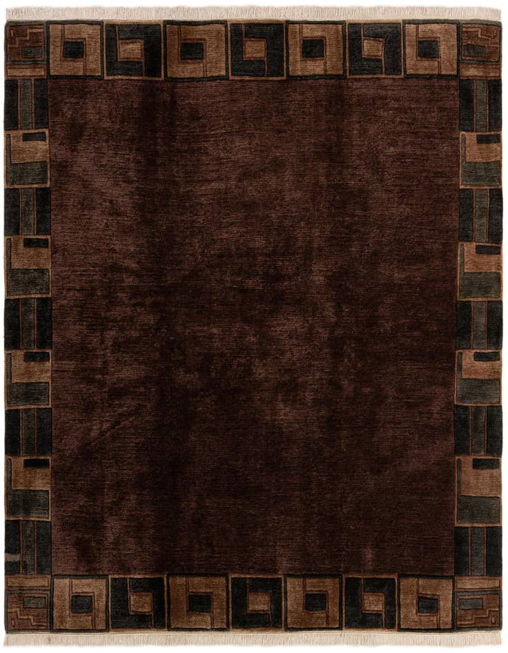 Detail image of 8' 2 x 8' 2 Hand Knotted Tibet Wool Square Rug