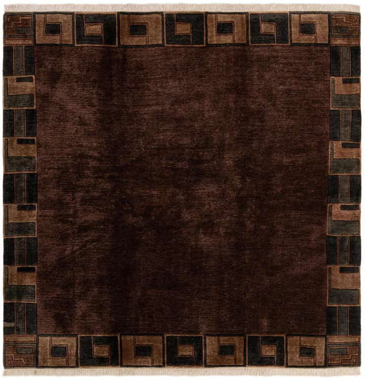 8' 2 x 8' 2 Hand Knotted Tibet Wool Square Rug