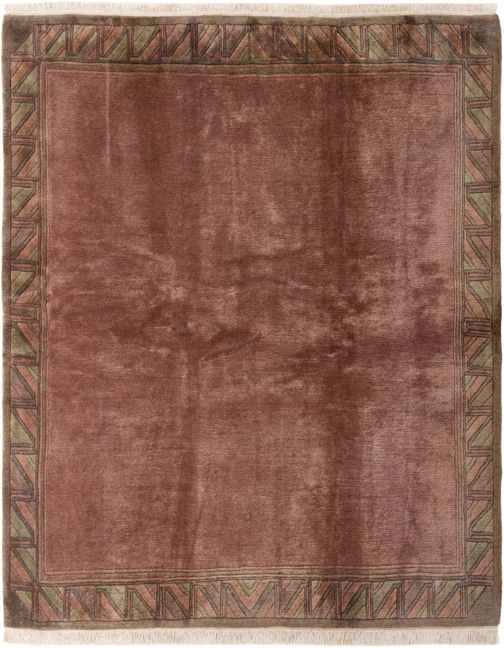 Detail image of 8' 1 x 8' 3 Hand Knotted Tibet Wool Square Rug