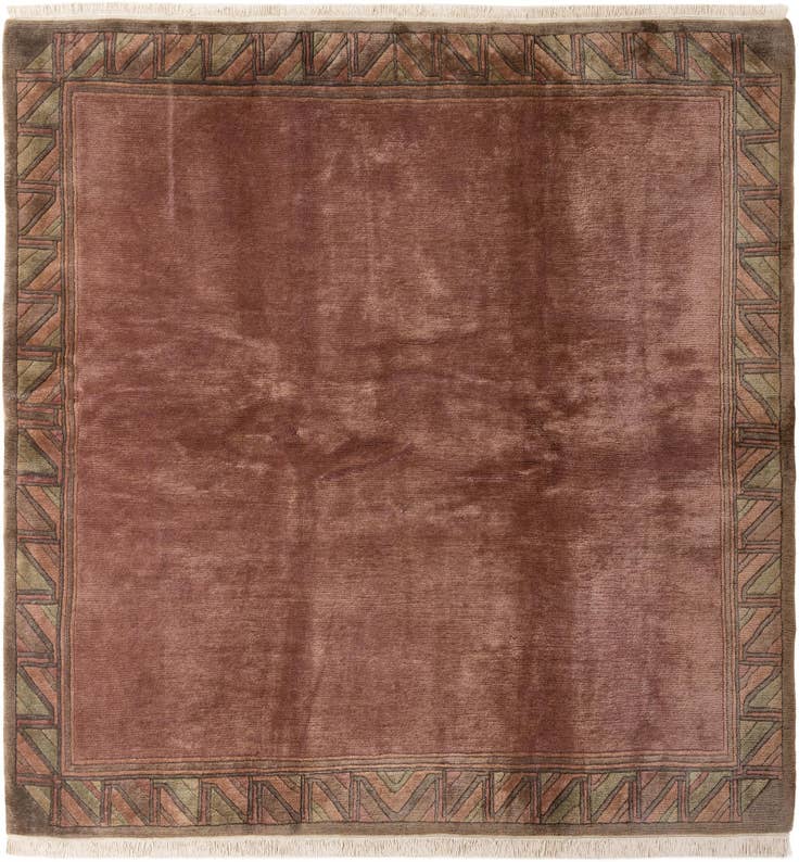 Detail image of 8' 1 x 8' 3 Hand Knotted Tibet Wool Square Rug
