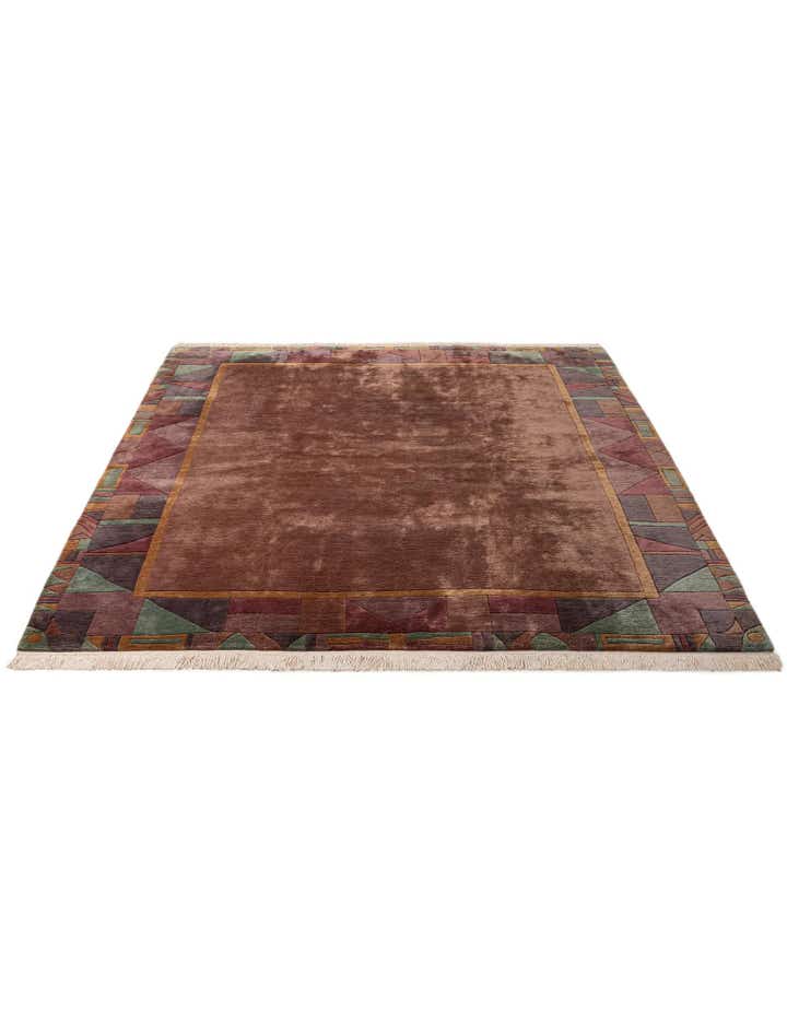 255cm x 255cm anudado a mano Tibet Alfombra Lana Cuadrado