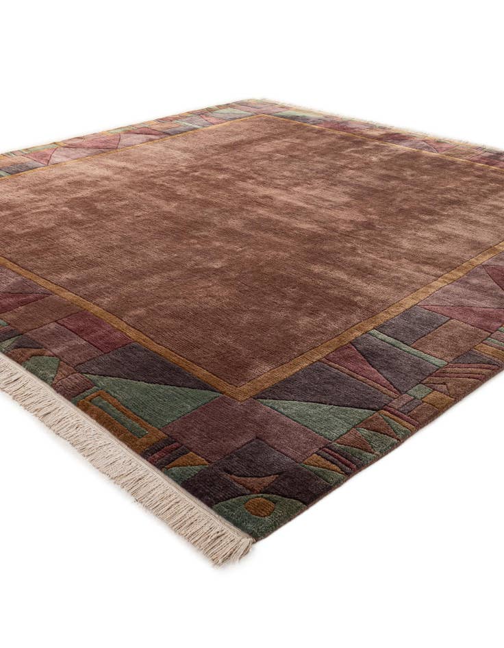 Detail image of 8' 4 x 8' 5  Hand Knotted Tibet Wool Square Rug