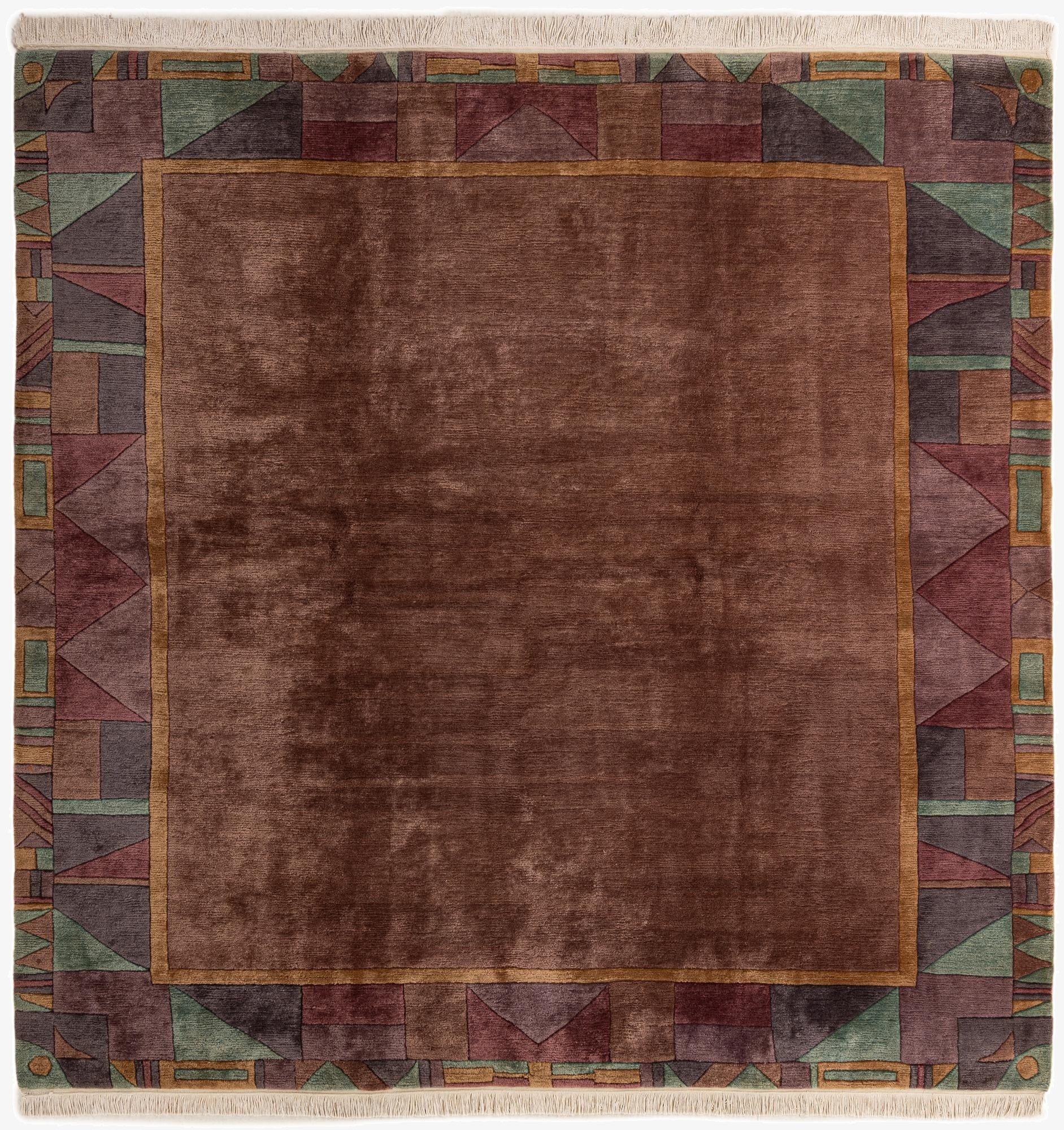 8' 4 x 8' 5  Hand Knotted Tibet Wool Square Rug