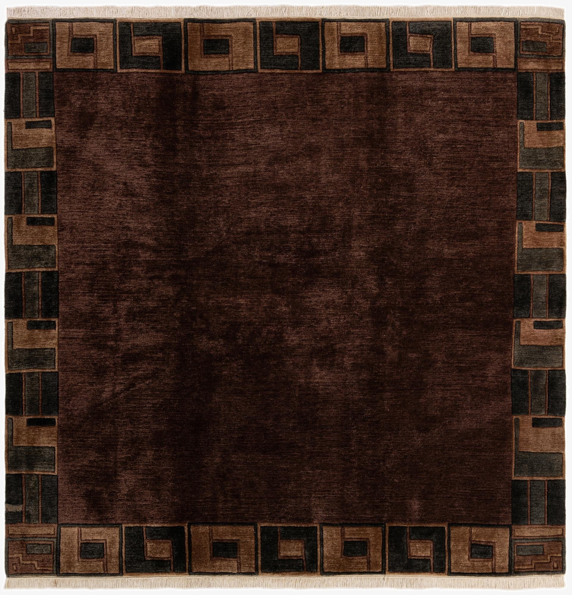 8' 2 x 8' 2  Hand Knotted Tibet Wool Square Rug
