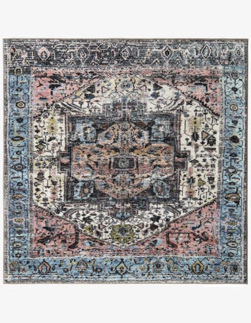 Powder Blue Medina Square Rug