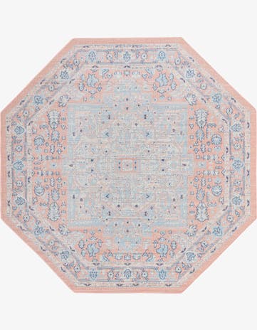Powder Pink Whitney Octagon Rug