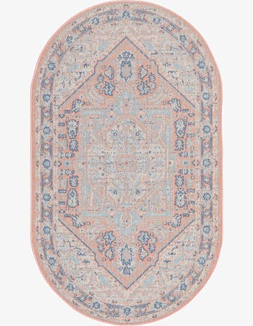 Powder Pink Whitney Oval Rug