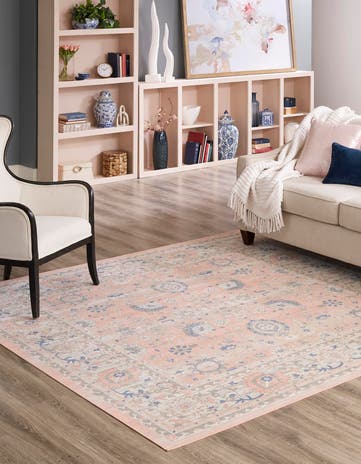 Powder Pink Whitney Square Rug