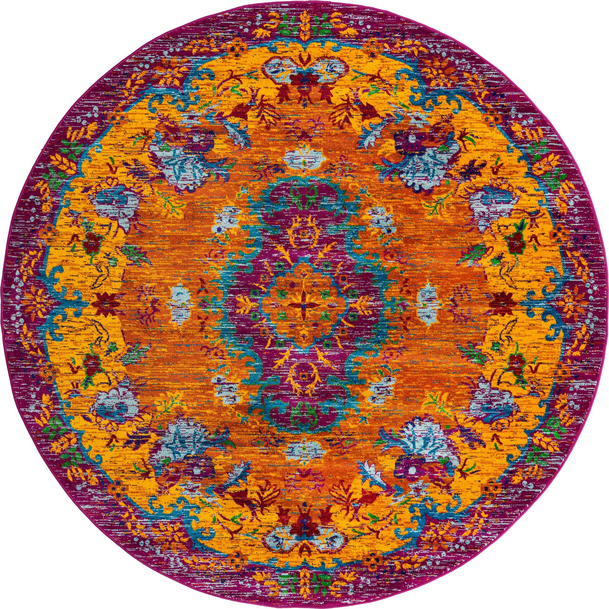 Preston · Medallion rug, orange
