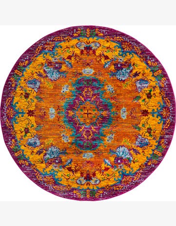 Preston · Medallion rug, orange