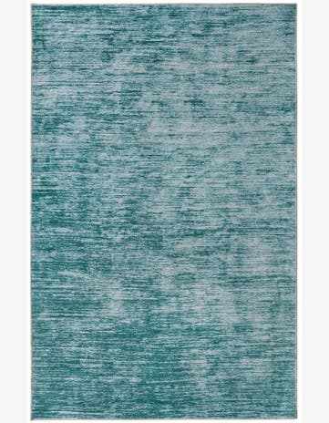 Prewitt · Abstract striped rug, teal and ivory