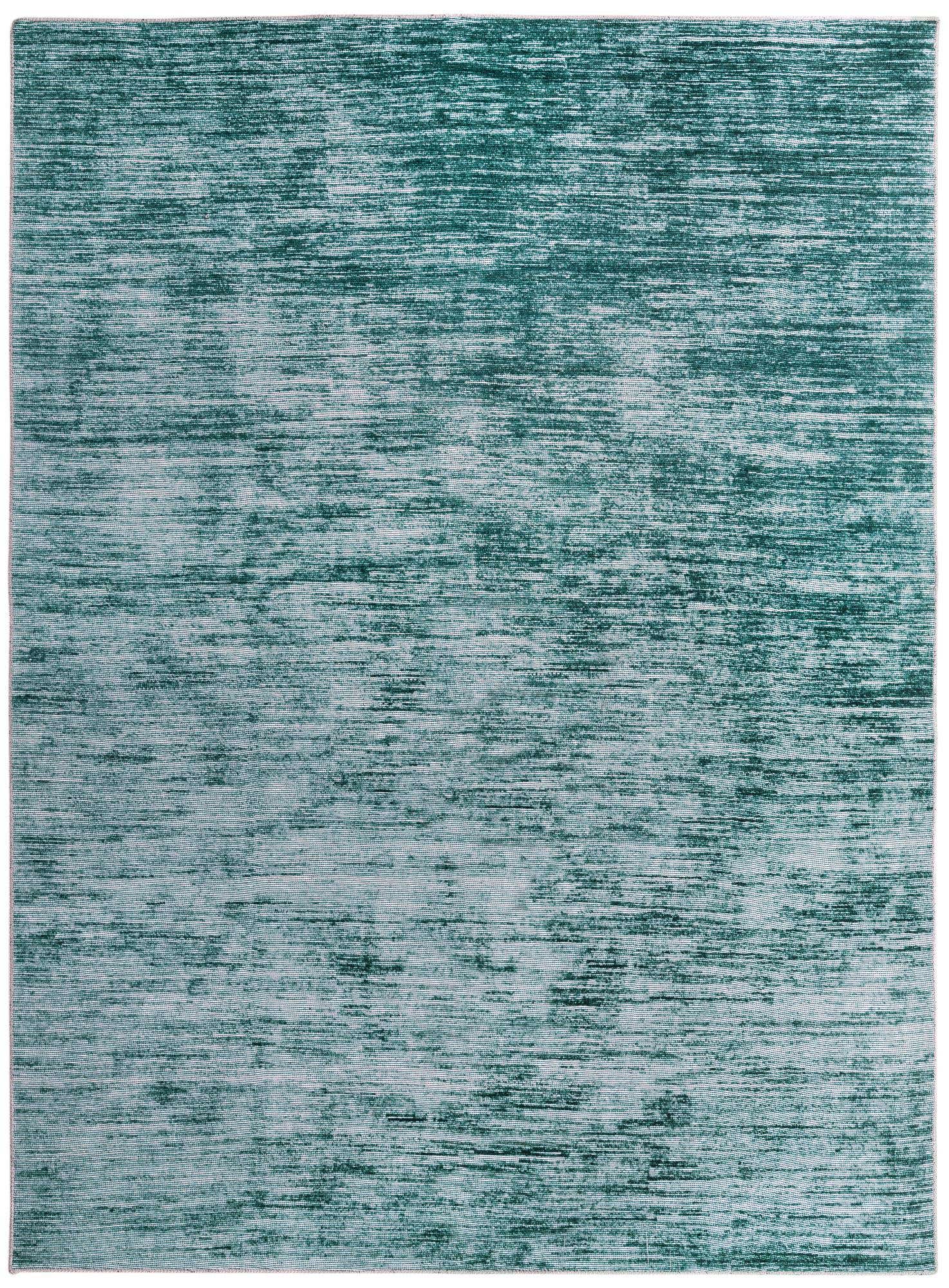 7' 6 x 10' 6 Prewitt · Abstract striped rug, teal and ivory