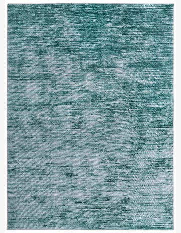 Prewitt · Abstract striped rug, teal and ivory
