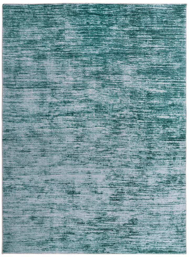 7' 6 x 10' 6 Prewitt · Abstract striped rug, teal and ivory
