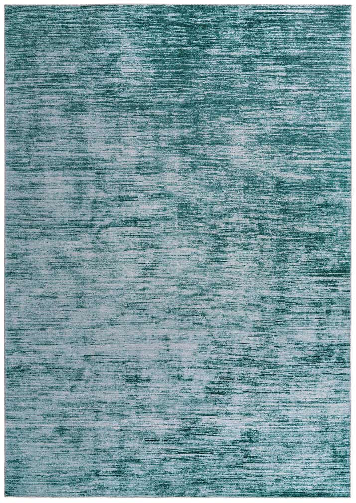8' 4 x 12' Prewitt · Abstract striped rug, teal and ivory