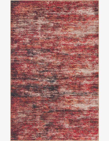 5' x 8' Prewitt · Abstract rug, rust red and black