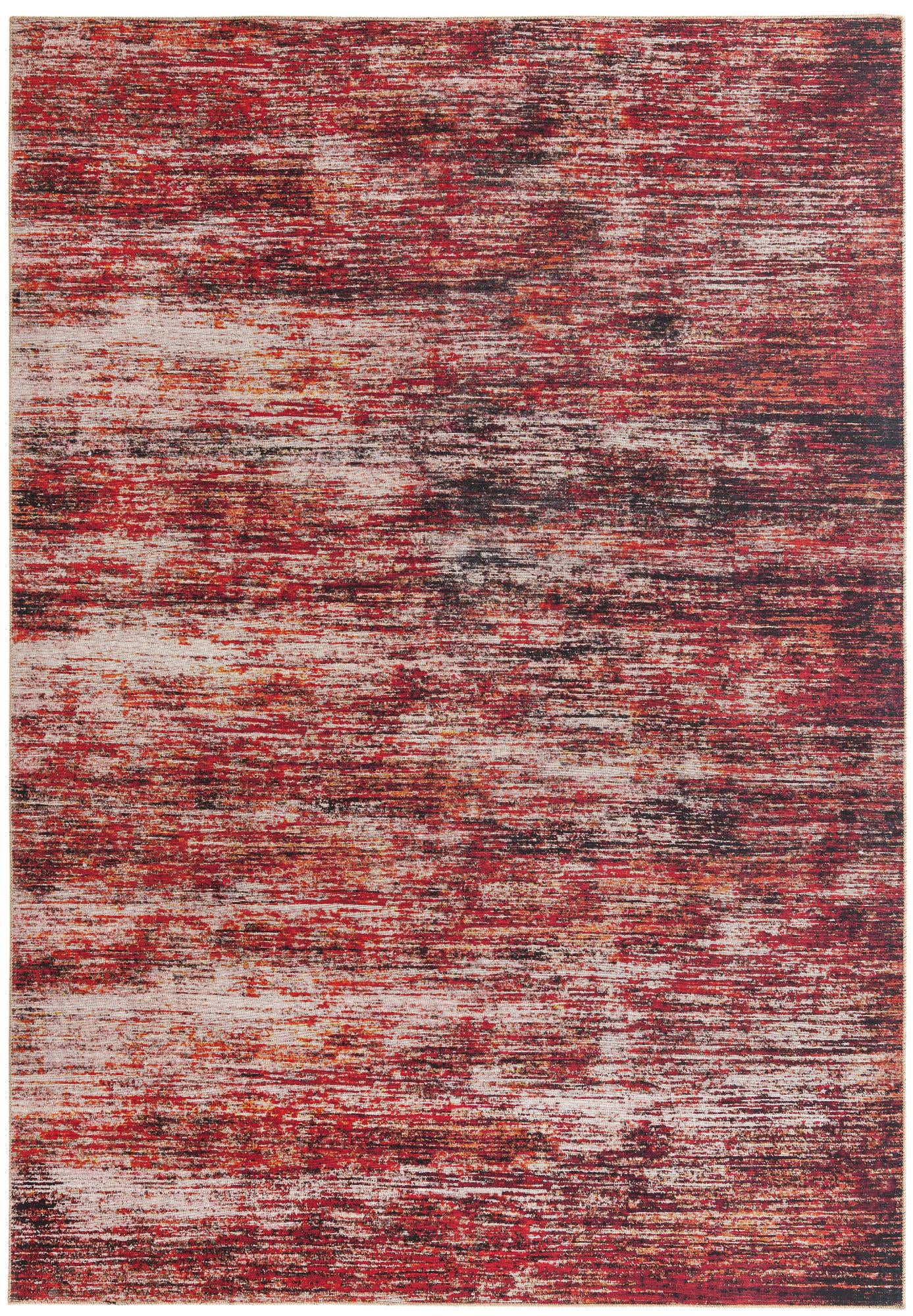 8' 4 x 12' Prewitt · Abstract rug, rust red and black