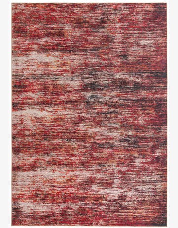 8' 4 x 12' Prewitt · Abstract rug, rust red and black