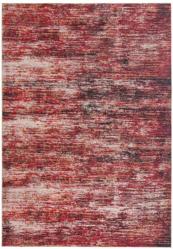 8' 4 x 12' Prewitt · Abstract rug, rust red and black