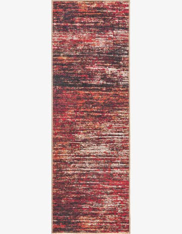 2' x 6' Prewitt · Abstract rug, rust red and black