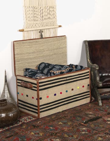 1' 7 x 3' 1 Hand Knotted Furniture Trunk