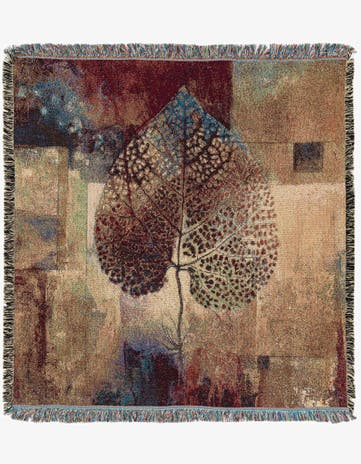 4' 6 x 4' 9 Abstract Autumn Small Throw Blanket