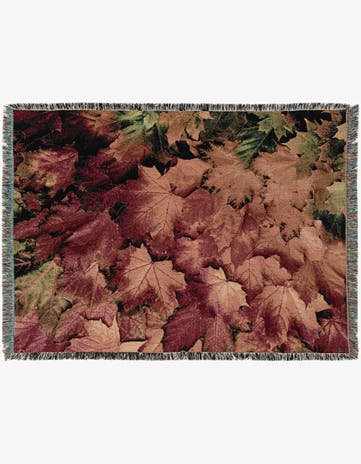 4' 6 x 6' Fallen Leaves Throw Blanket
