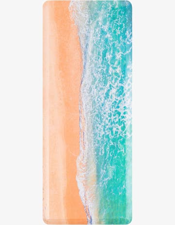 Blue and Khaki Ocean Comfort Mat