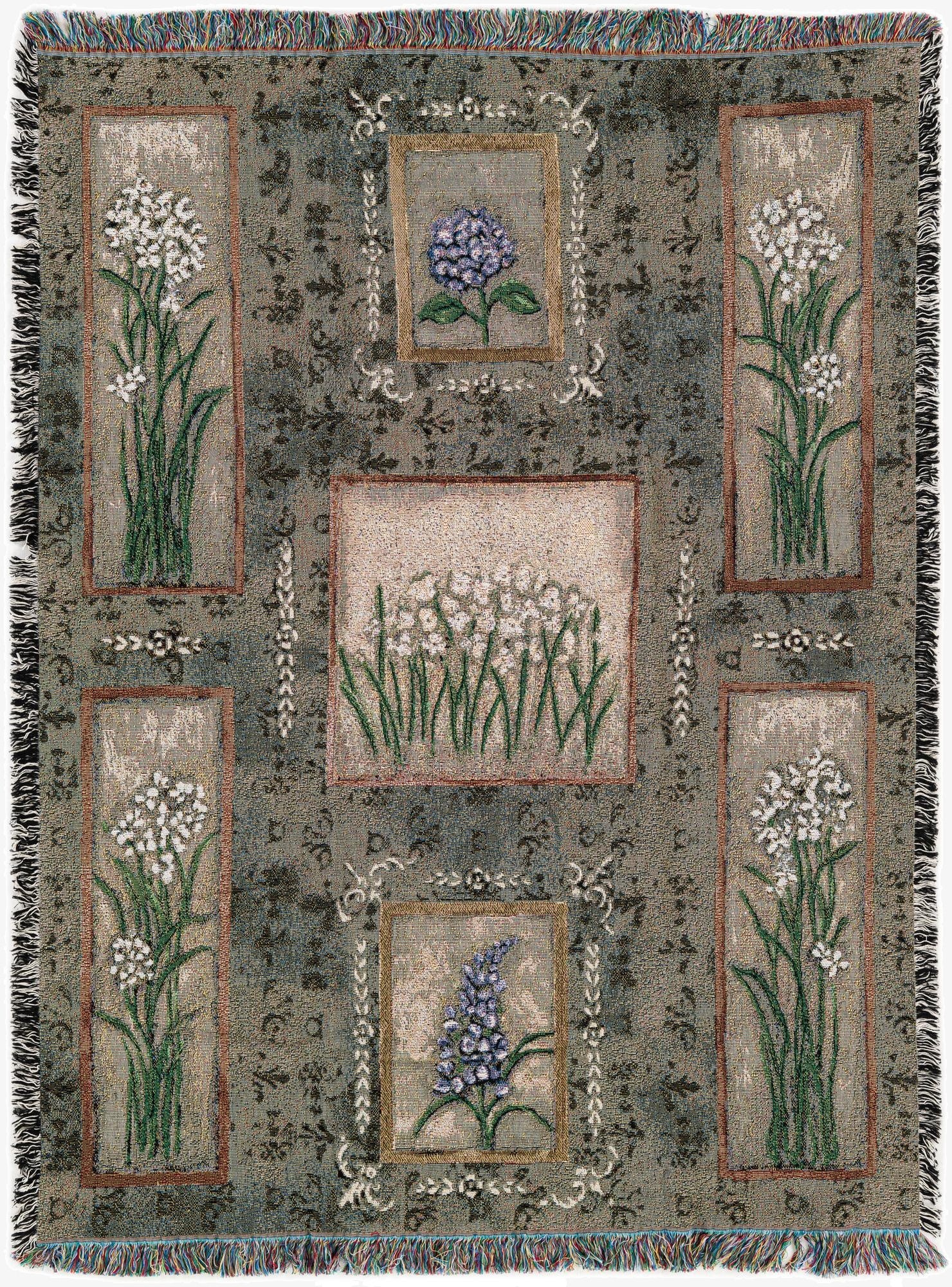 4' 6 x 6' Garden Maze Throw Blanket