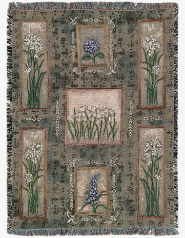 4' 6 x 6' Garden Maze Throw Blanket