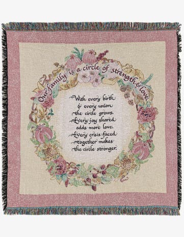 4' 6 x 4' 9 Our Family Small Throw Blanket