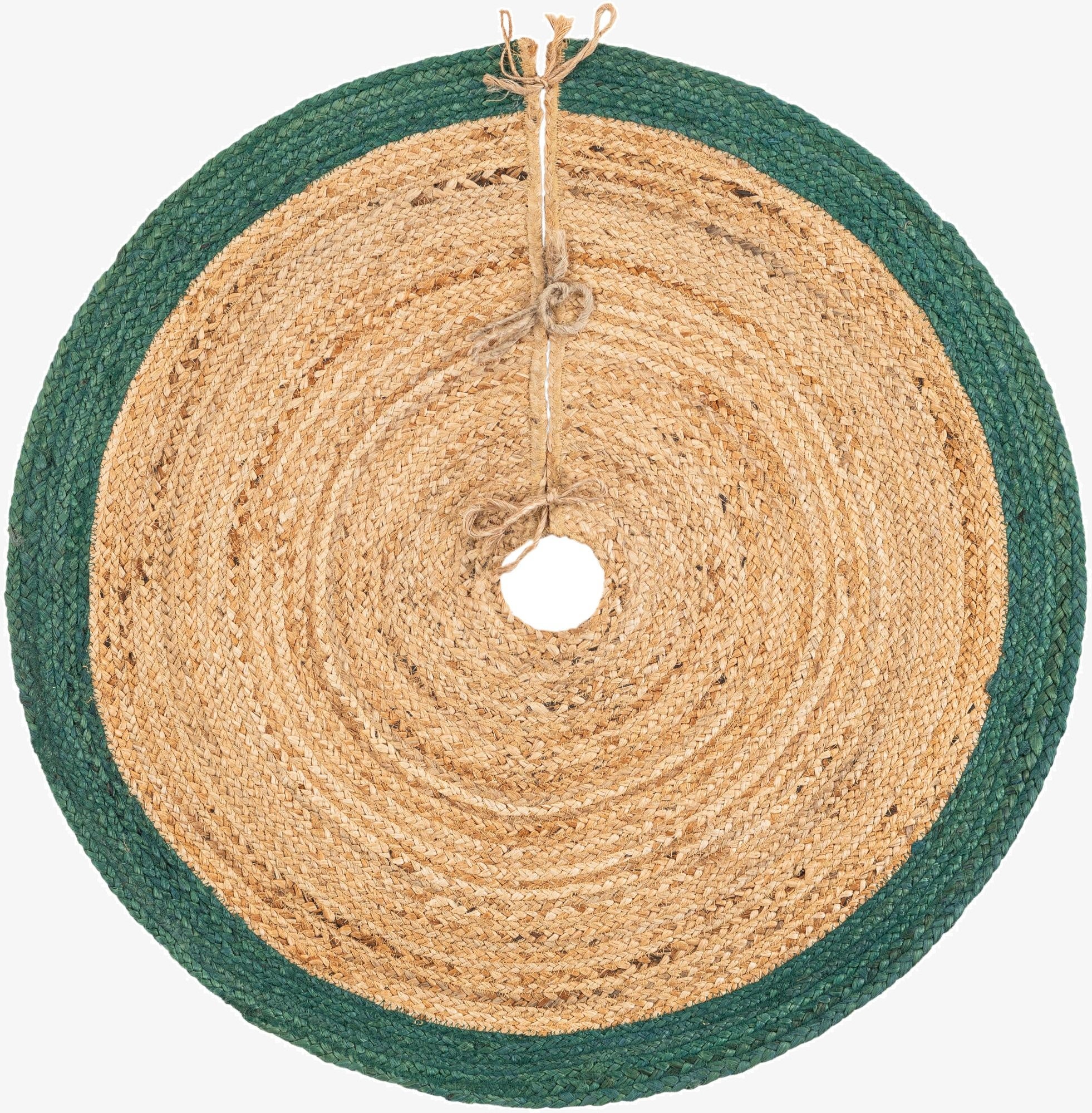 3' 1 x 3' 1  Hand Braided Christmas Tree Skirt