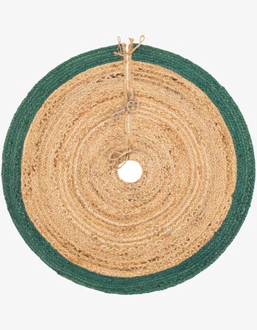 3' 1 x 3' 1 Hand Braided Christmas Tree Skirt