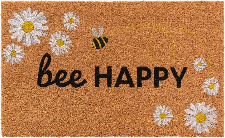 1' 6 x 2' 6 Bee Happy Doormat